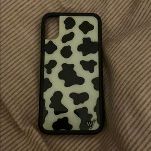 wildflower cow print phone case